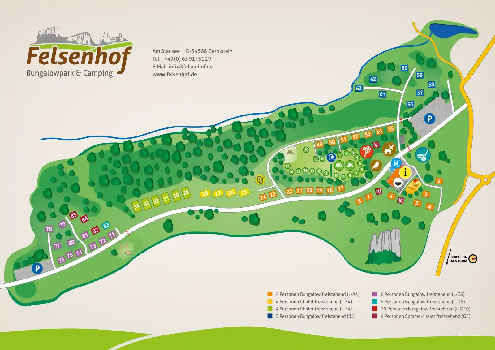 Felsenhof-Parkplan
